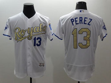 Salvador Perez Kansas City Royals white Authentic jersey