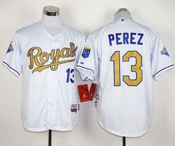 Salvador Perez Kansas City Royals white jersey