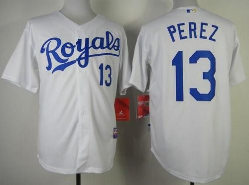 Salvador Perez Kansas City Royals white jersey