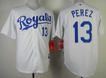 Salvador Perez Kansas City Royals white jersey