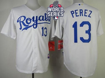 Salvador Perez Kansas City Royals white jersey