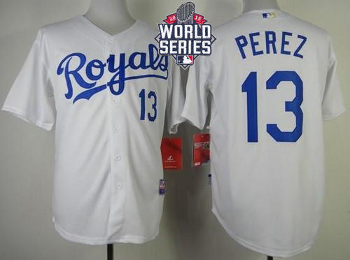 Salvador Perez Kansas City Royals white jersey