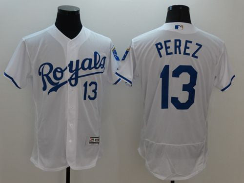 Salvador Perez Kansas City Royals white Authentic jersey
