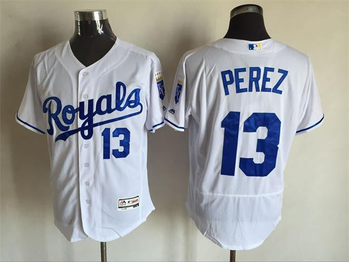 Salvador Perez Kansas City Royals white jersey