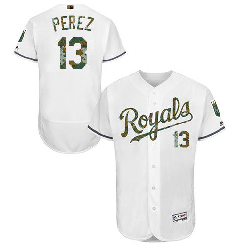 Salvador Perez Kansas City Royals white jersey