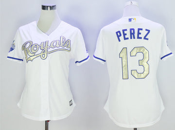 Salvador Perez Kansas City Royals white jersey