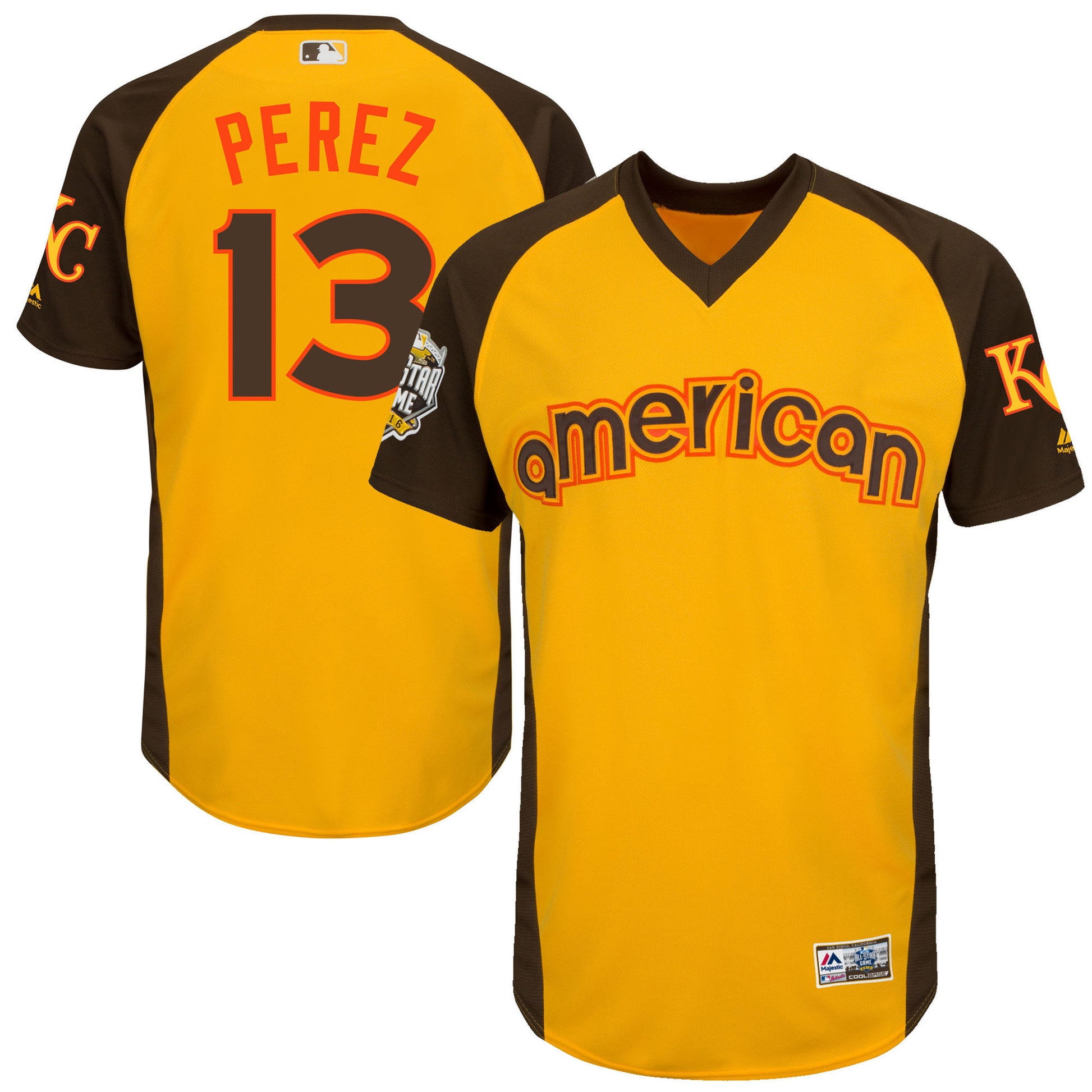 Salvador Perez Kansas City Royals yellow All-Star jersey