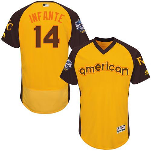 Royals Omar Infante American League All-Star gold All-Star jersey