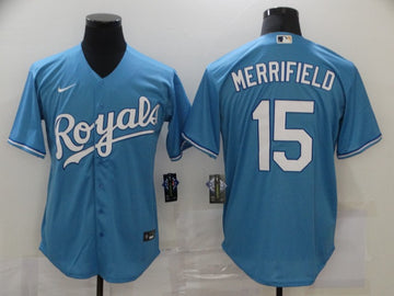 Whit Merrifield Kansas City Royals blue jersey