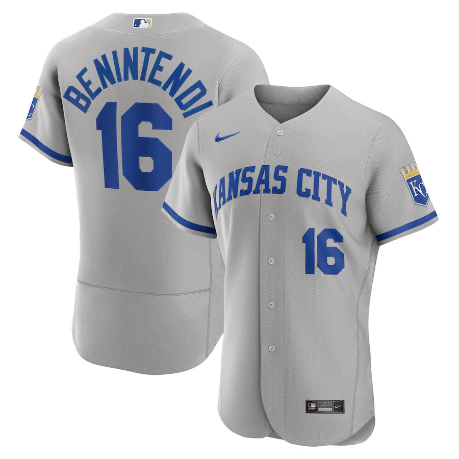 Andrew Benintendi Kansas City Royals gray Alternate jersey