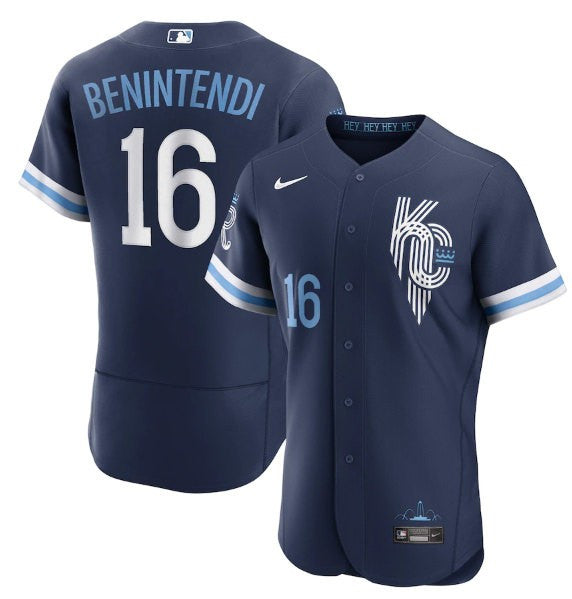 Andrew Benintendi Kansas City Royals navy City Connect jersey