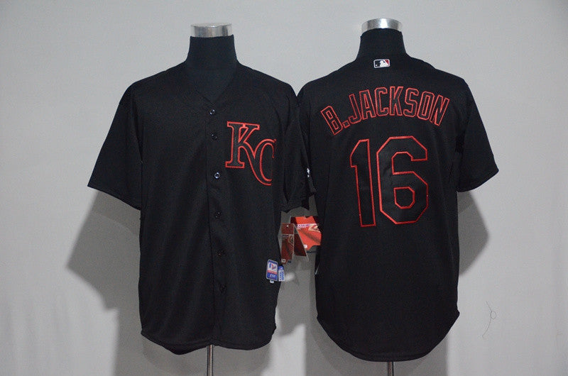 Bo Jackson Kansas City Royals black jersey