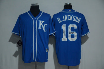 Bo Jackson Kansas City Royals blue jersey