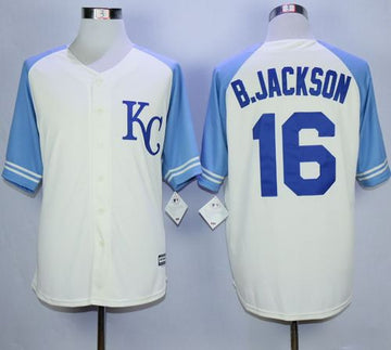 Bo Jackson Kansas City Royals cream jersey