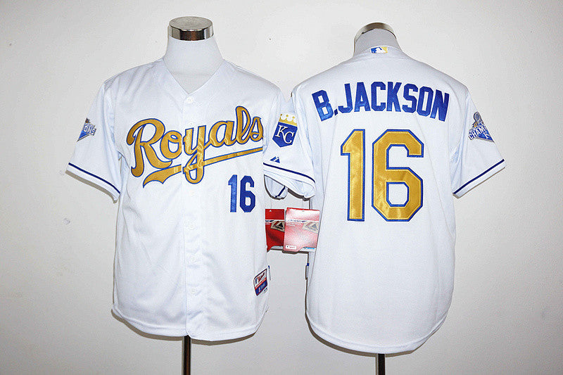 Bo Jackson Kansas City Royals white jersey