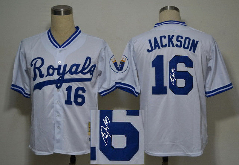 Jackson Kansas City Royals white jersey