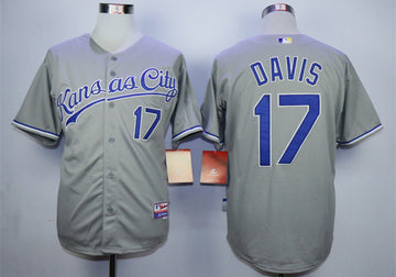 Wade Davis Kansas City Royals grey jersey