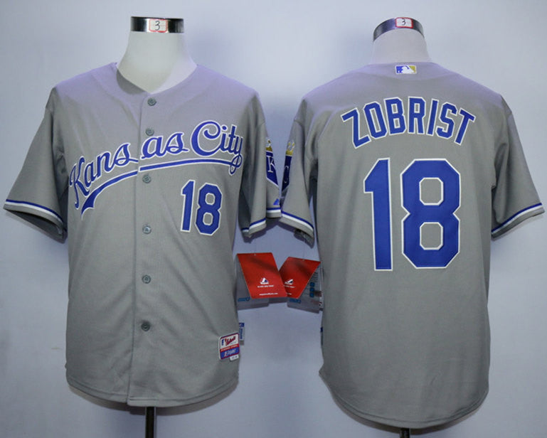 Ben Zobrist Kansas City Royals grey jersey