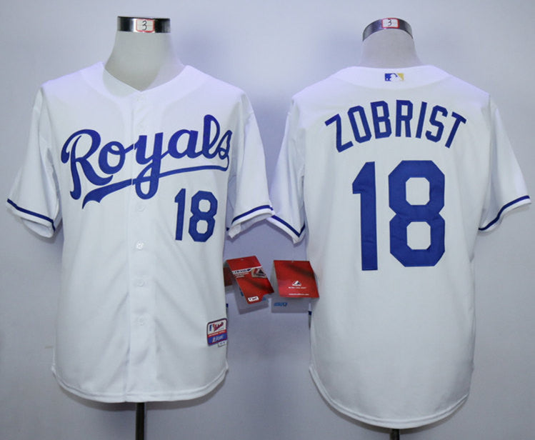 Ben Zobrist Kansas City Royals white jersey