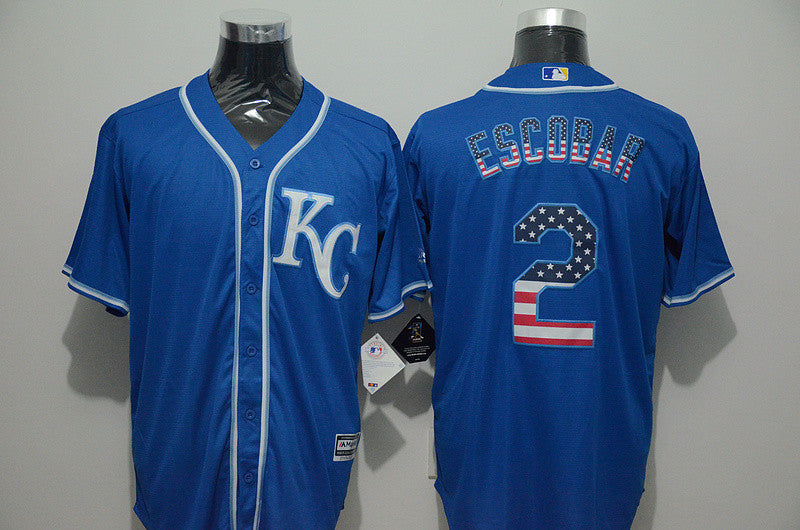 Alcides Escobar Kansas City Royals blue jersey