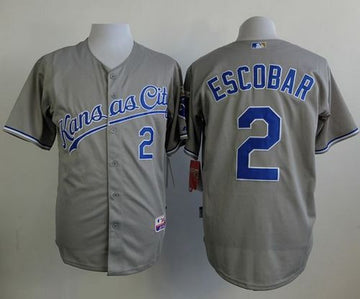 Alcides Escobar Kansas City Royals grey jersey