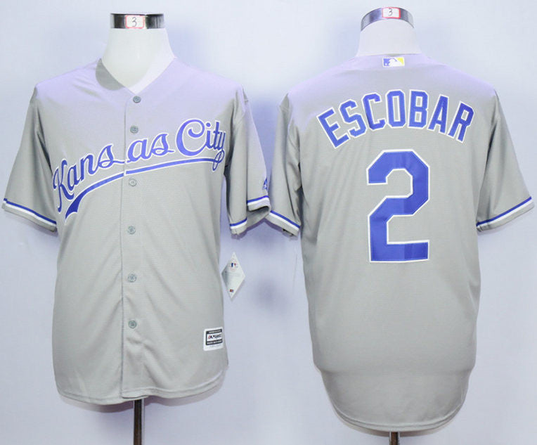 Alcides Escobar Kansas City Royals grey jersey