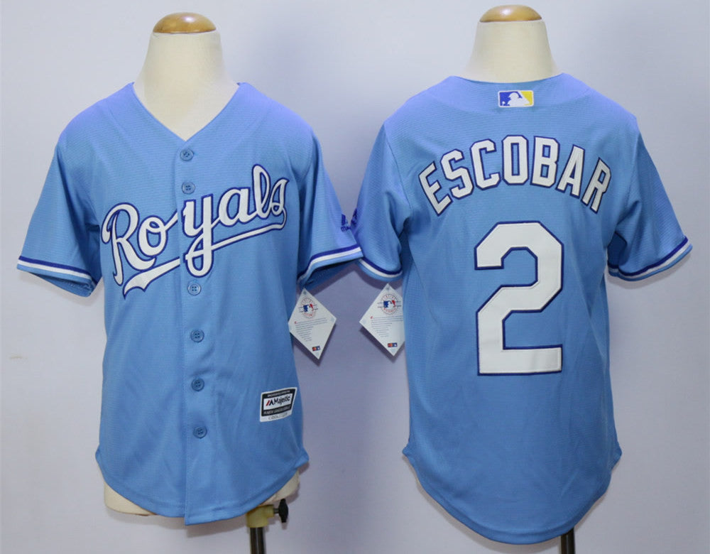 Alcides Escobar Kansas City Royals blue jersey