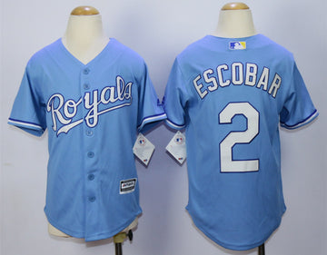 Alcides Escobar Kansas City Royals blue jersey