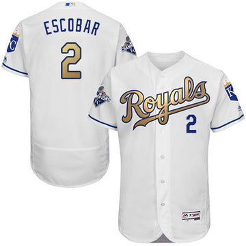 Alcides Escobar Kansas City Royals white jersey