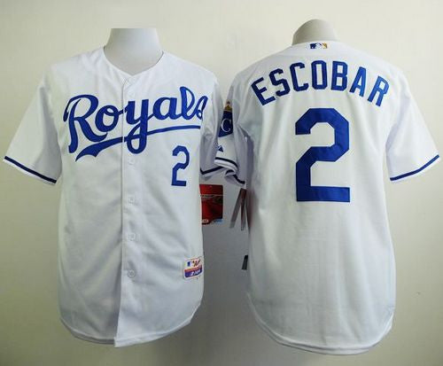 Alcides Escobar Kansas City Royals white jersey
