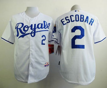 Alcides Escobar Kansas City Royals white jersey