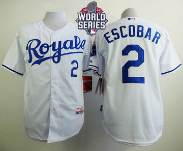 Alcides Escobar Kansas City Royals white jersey