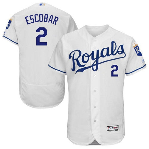 Alcides Escobar Kansas City Royals white jersey