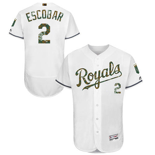 Alcides Escobar Kansas City Royals white jersey