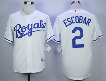 Alcides Escobar Kansas City Royals white jersey