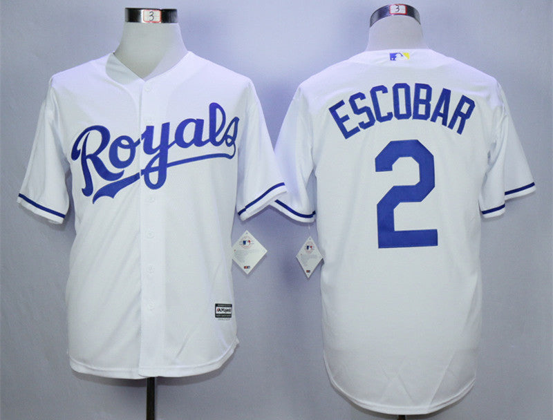 Alcides Escobar Kansas City Royals white jersey