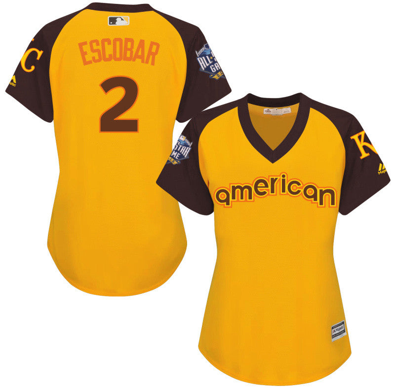 Alcides Escobar Kansas City Royals yellow All-Star jersey