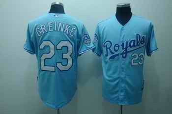 Greinke Kansas City Royals blue jersey