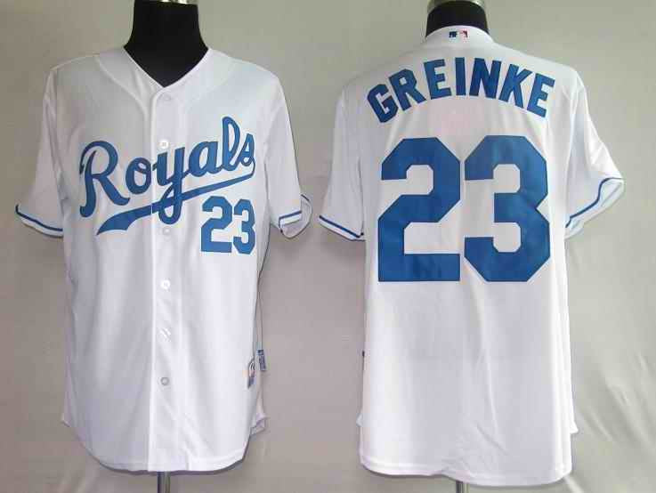 Greinke Kansas City Royals white jersey