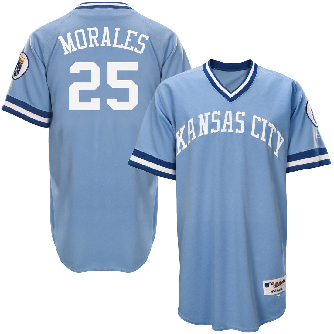 Kendrys Morales Kansas City Royals blue Throwback jersey