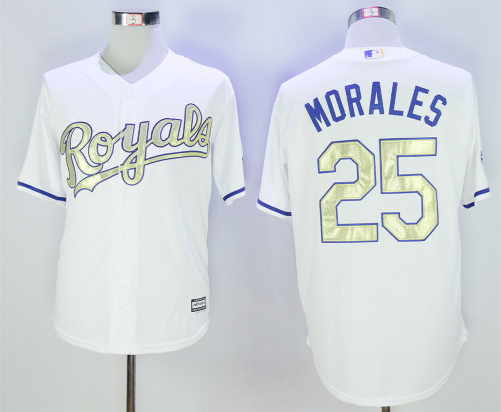 Kendrys Morales Kansas City Royals white jersey