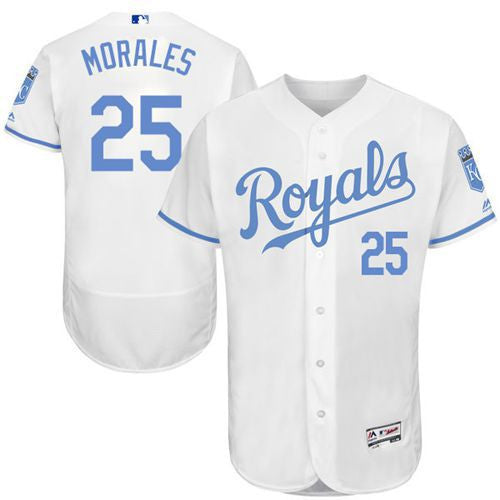 Kendrys Morales Kansas City Royals white Authentic jersey