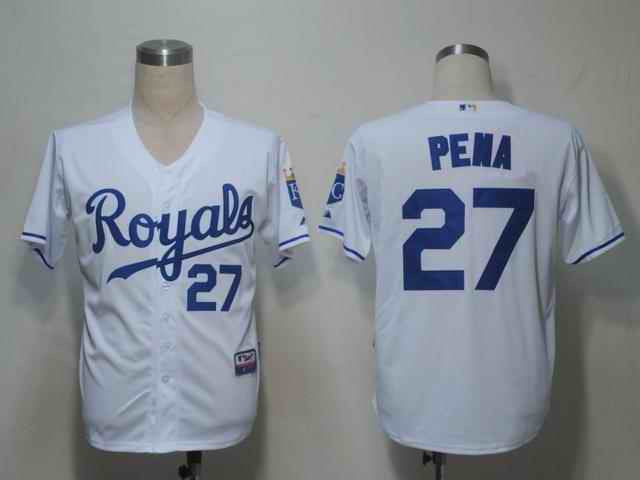 Pena White Kansas City Royals blue jersey