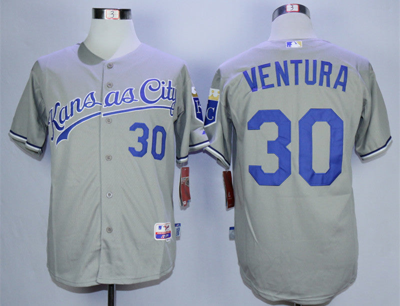Yordano Ventura Kansas City Royals grey jersey