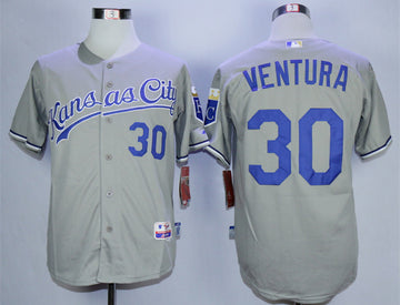 Yordano Ventura Kansas City Royals grey jersey