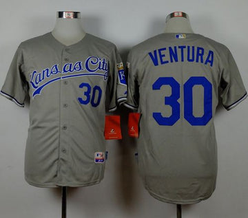 Yordano Ventura Kansas City Royals grey Road jersey