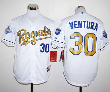 Yordano Ventura Kansas City Royals white jersey