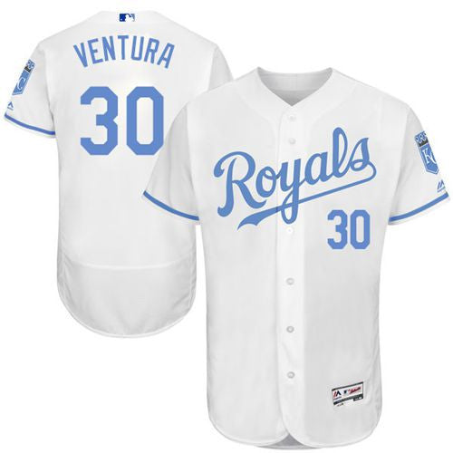 Yordano Ventura Kansas City Royals white Authentic jersey