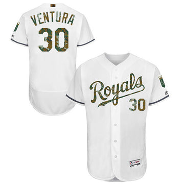 Yordano Ventura Kansas City Royals white jersey