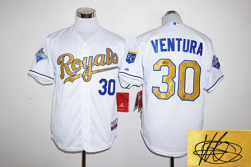 Yordano Ventura Kansas City Royals white jersey